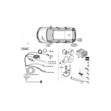 FAISCEAU SPECIFIQUE 13 BROCHES POUR HONDA CIVIC BERLINE 4 PORTES (06/17-) 2 FAISCEAU SPECIFIQUE 13 BROCHES POUR HONDA CIVIC BERLINE 4 PORTES (06/17-) – Image 2